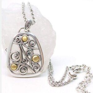 NWOT ⭐️ Brighton Silver & Gold Tone Pendant Necklace
